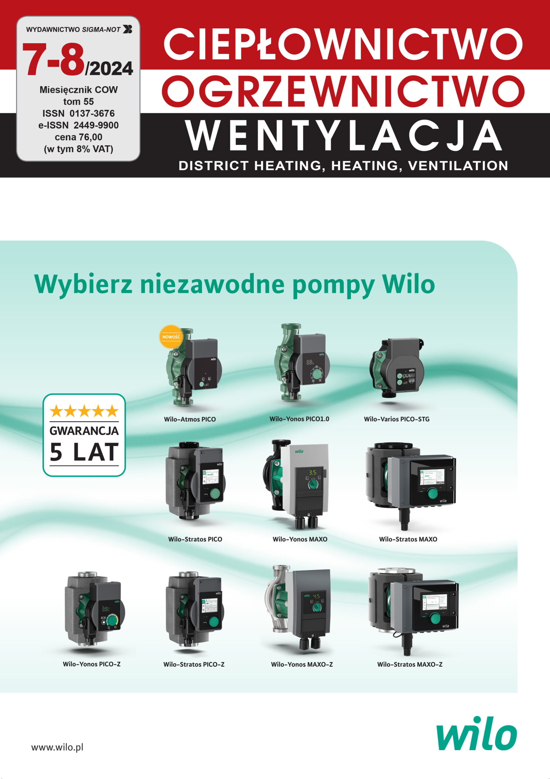 Ciepłownictwo Ogrzewnictwo Wentylacja 07-08/2024