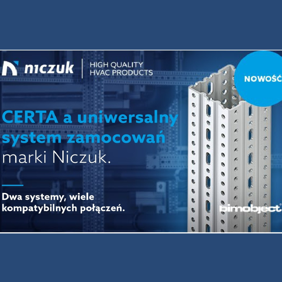 Certa a uniwersalny system zamocowań marki Niczuk. Dwa systemy, wiele kompatybilnych połączeń.